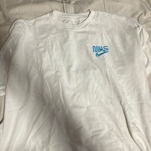 Nike white XL tee. Heavy cotton tee. Like new. Work less than 5 times.